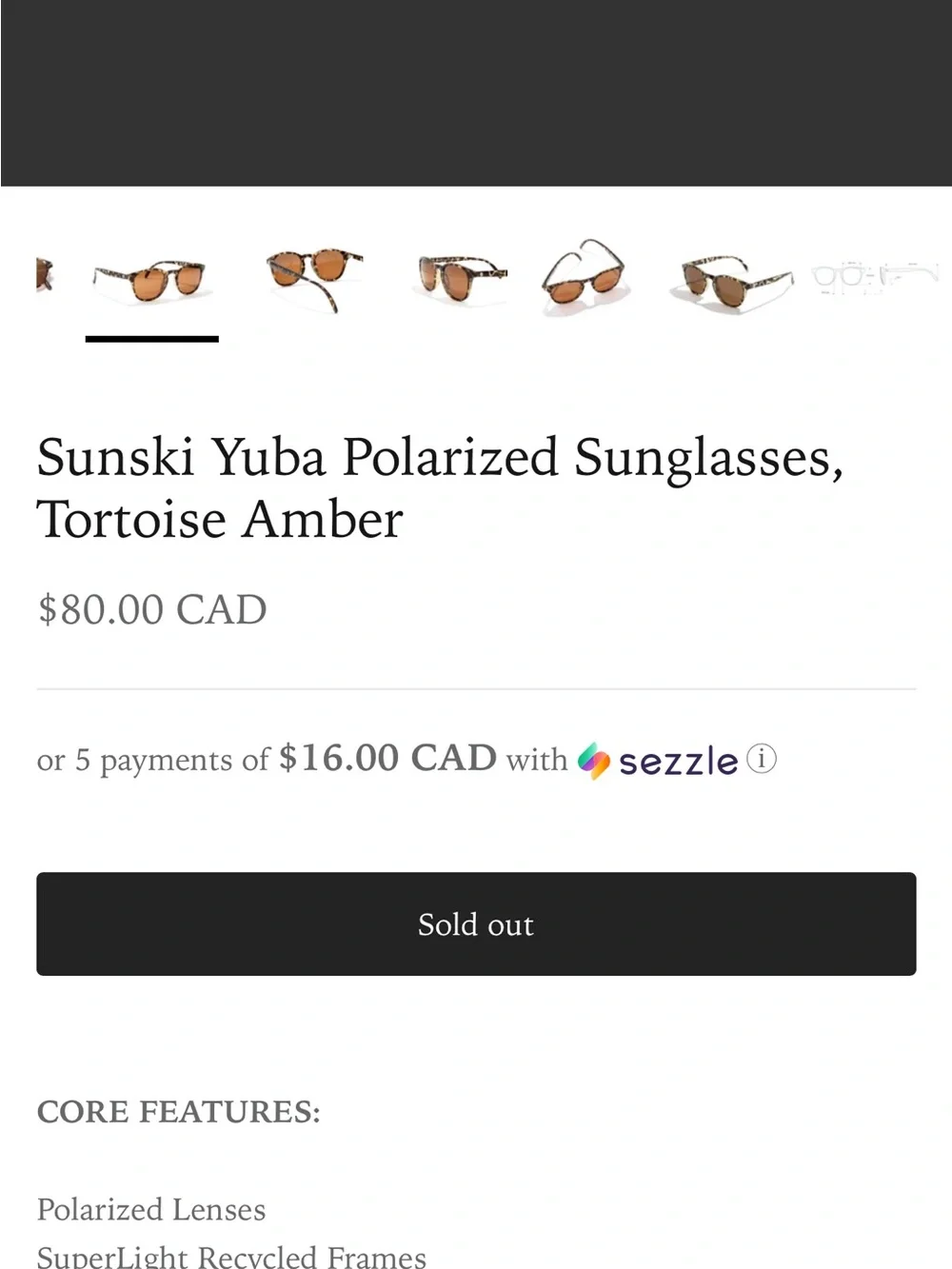 Sunski tortoise shell Yuba polarized sunglasses